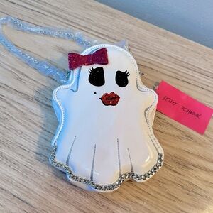 Betsey Johnson Ghost Girl w/Bow Halloween Crossbody Bag “If you got it Haunt it”